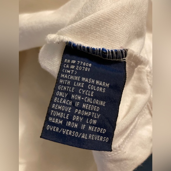 Tommy Hilfiger Vintage Polo Shirt Long Sleeve Yellow, Blue and White Men’s XL - Picture 6 of 7